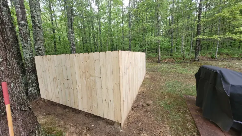 Wood fence built by RB Fence