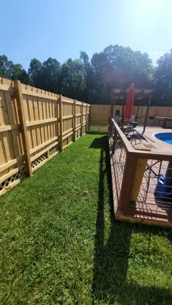 Wood fence built by RB Fence