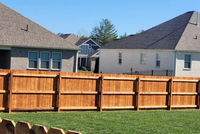 Wood fence built by RB Fence