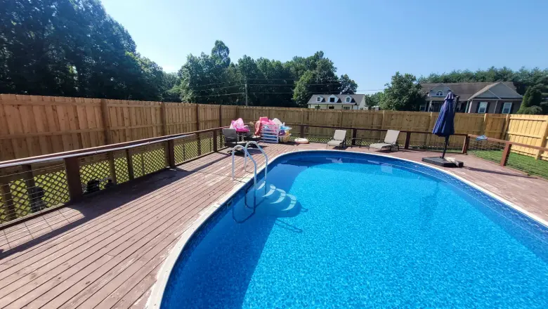 Wood fence built by RB Fence