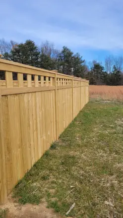 Wood fence built by RB Fence
