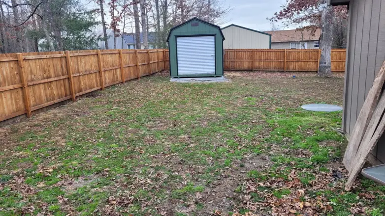 Wood fence built by RB Fence