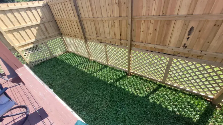 Wood fence built by RB Fence