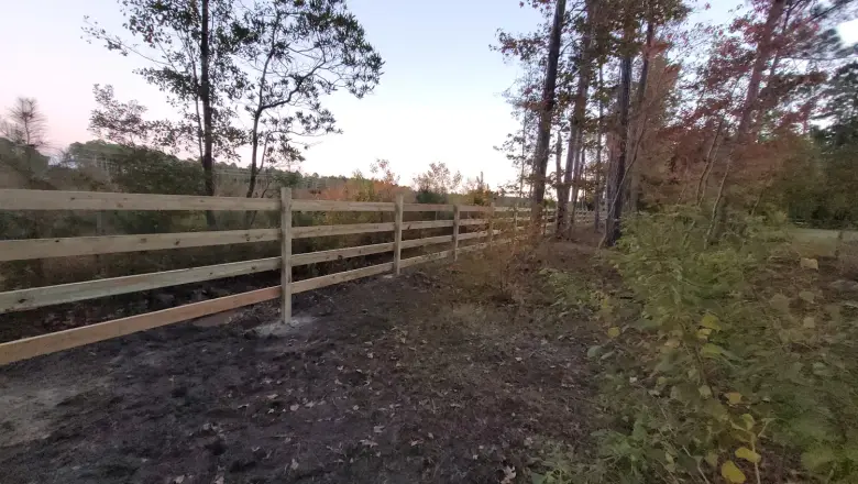 Wood fence built by RB Fence